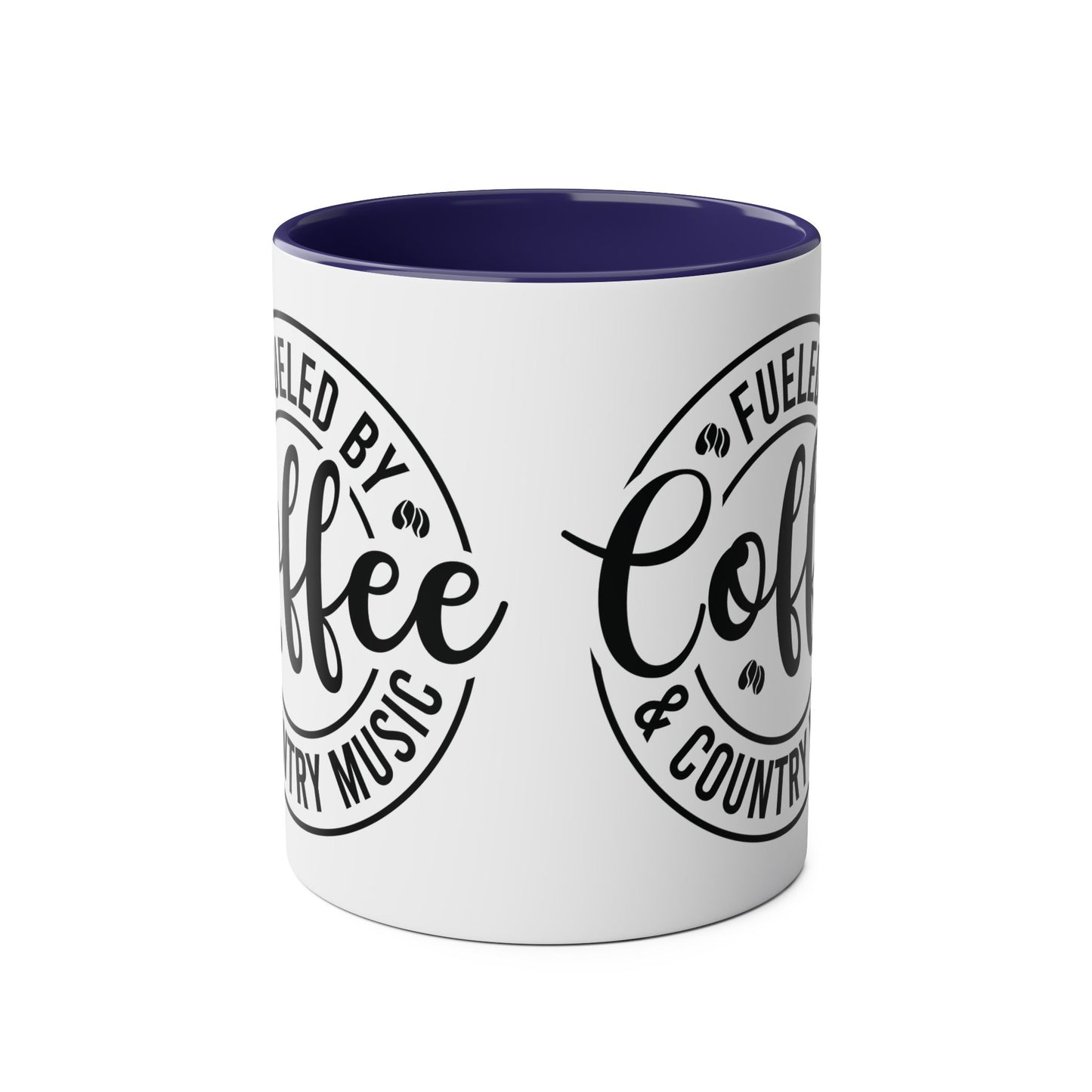 Two-Tone Coffee Mug - Fueled by Coffee and Country Music