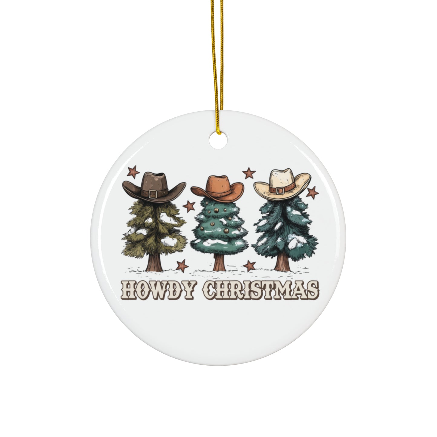 Ceramic Christmas Ornament - Howdy Christmas