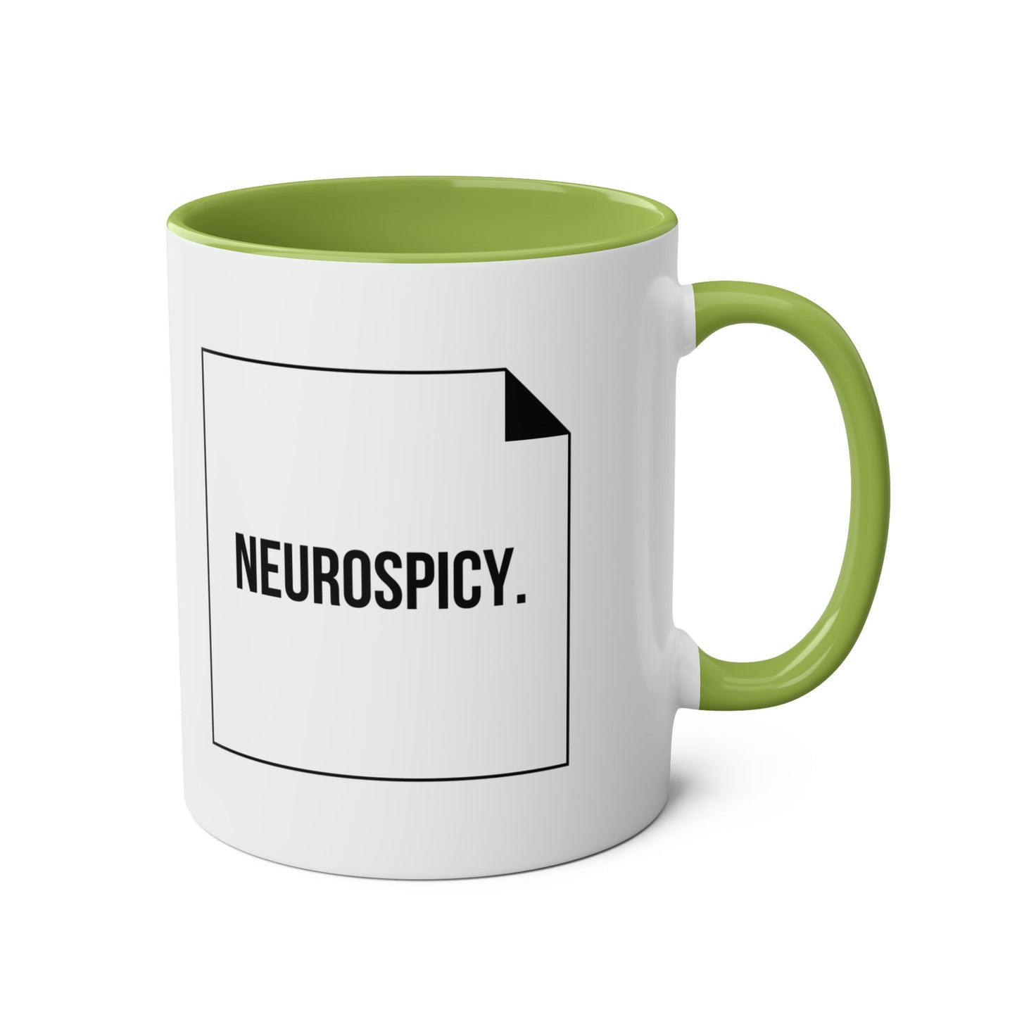 Two-Tone Coffee Mug - Neurospicy, 11oz
