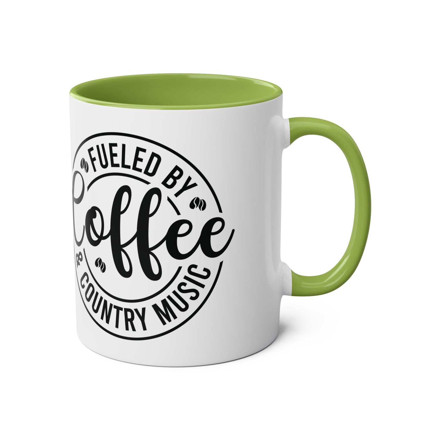 Two-Tone Coffee Mug - Fueled by Coffee and Country Music