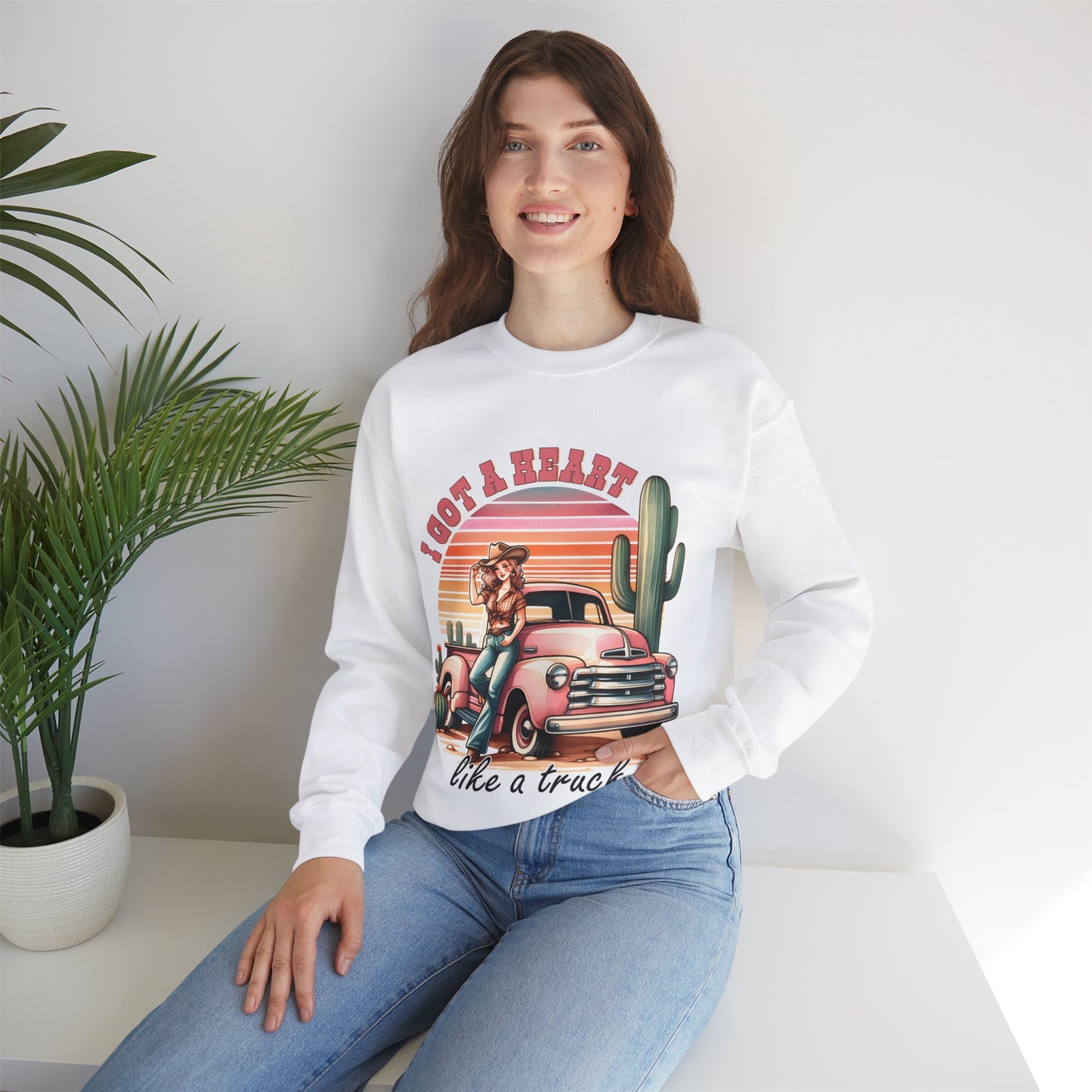 Unisex Crewneck Sweatshirt - Heart Like A Truck