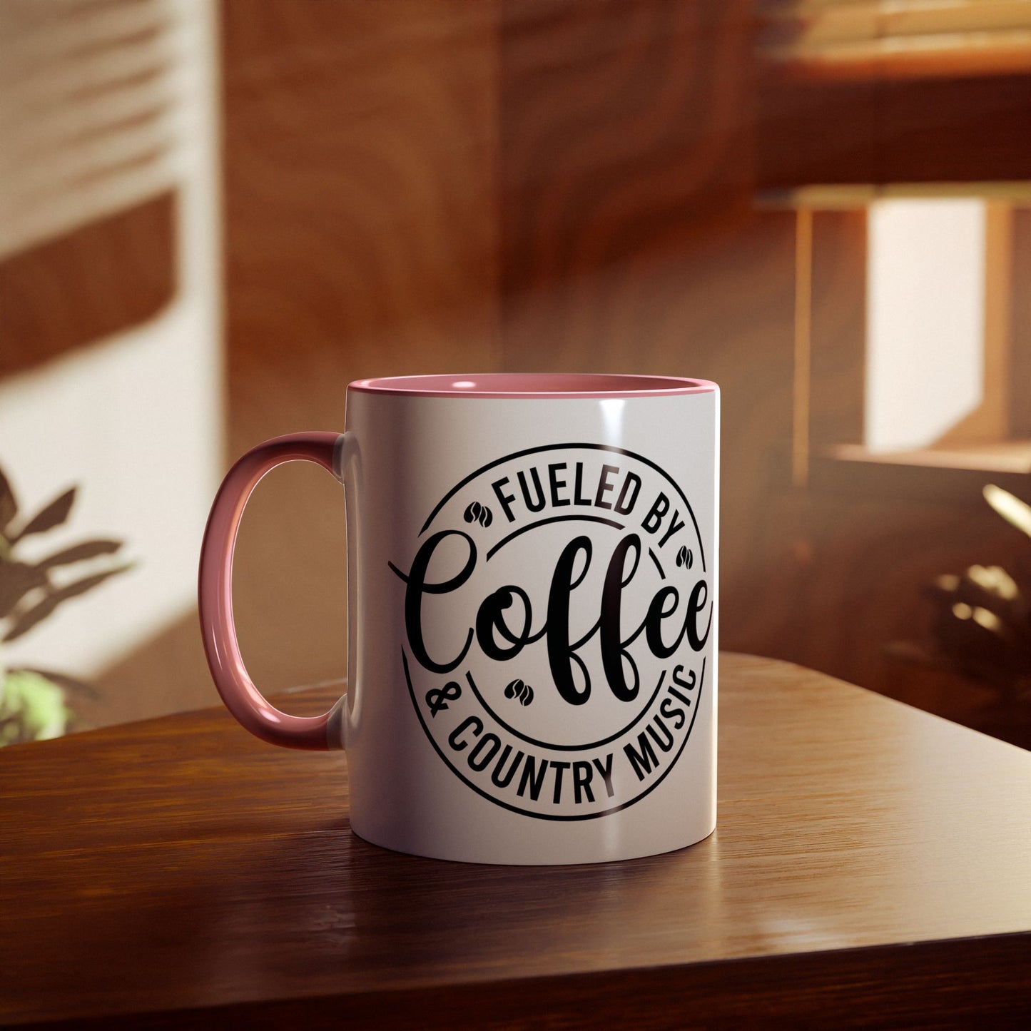 Two-Tone Coffee Mug - Fueled by Coffee and Country Music