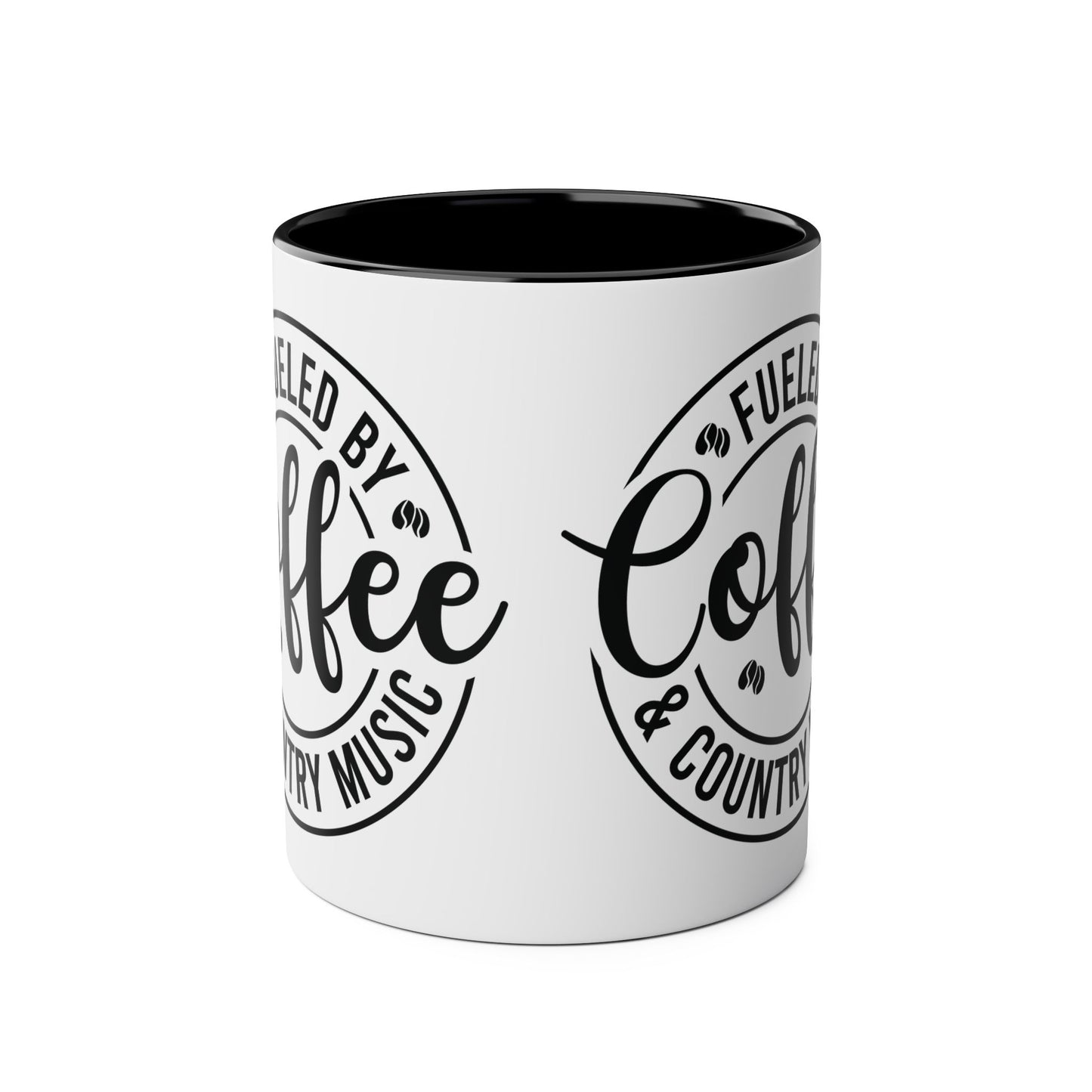 Two-Tone Coffee Mug - Fueled by Coffee and Country Music