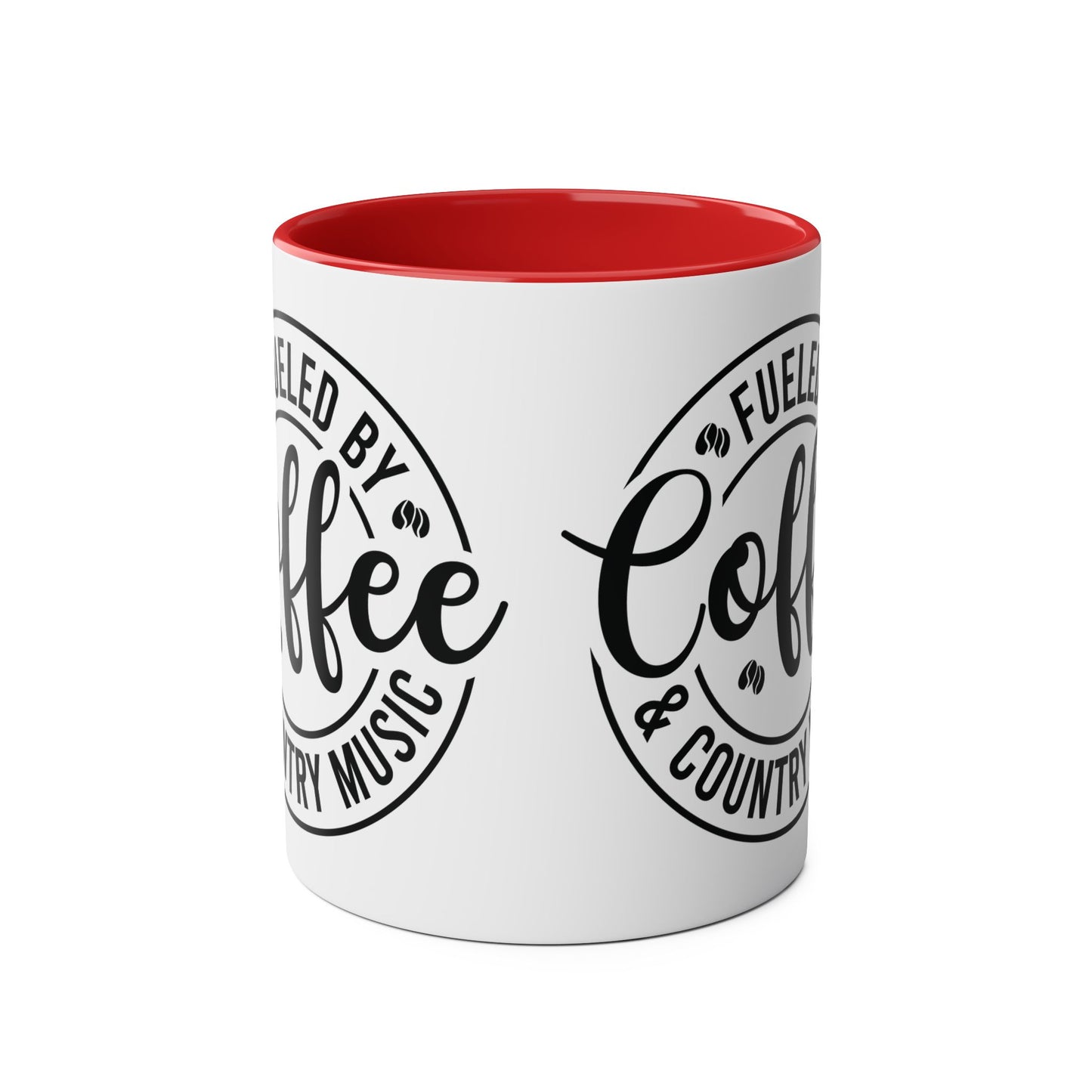 Two-Tone Coffee Mug - Fueled by Coffee and Country Music