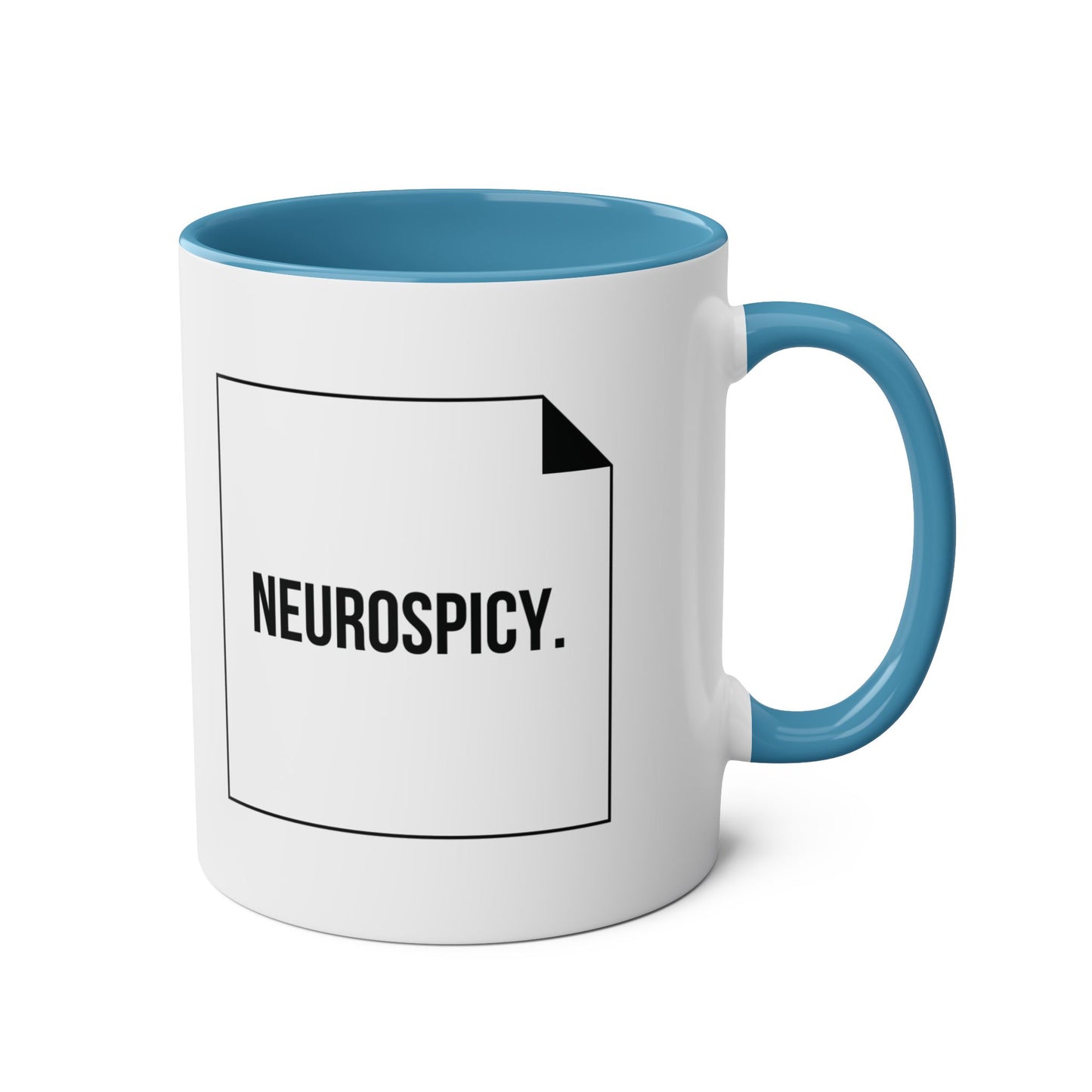 Two-Tone Coffee Mug - Neurospicy, 11oz