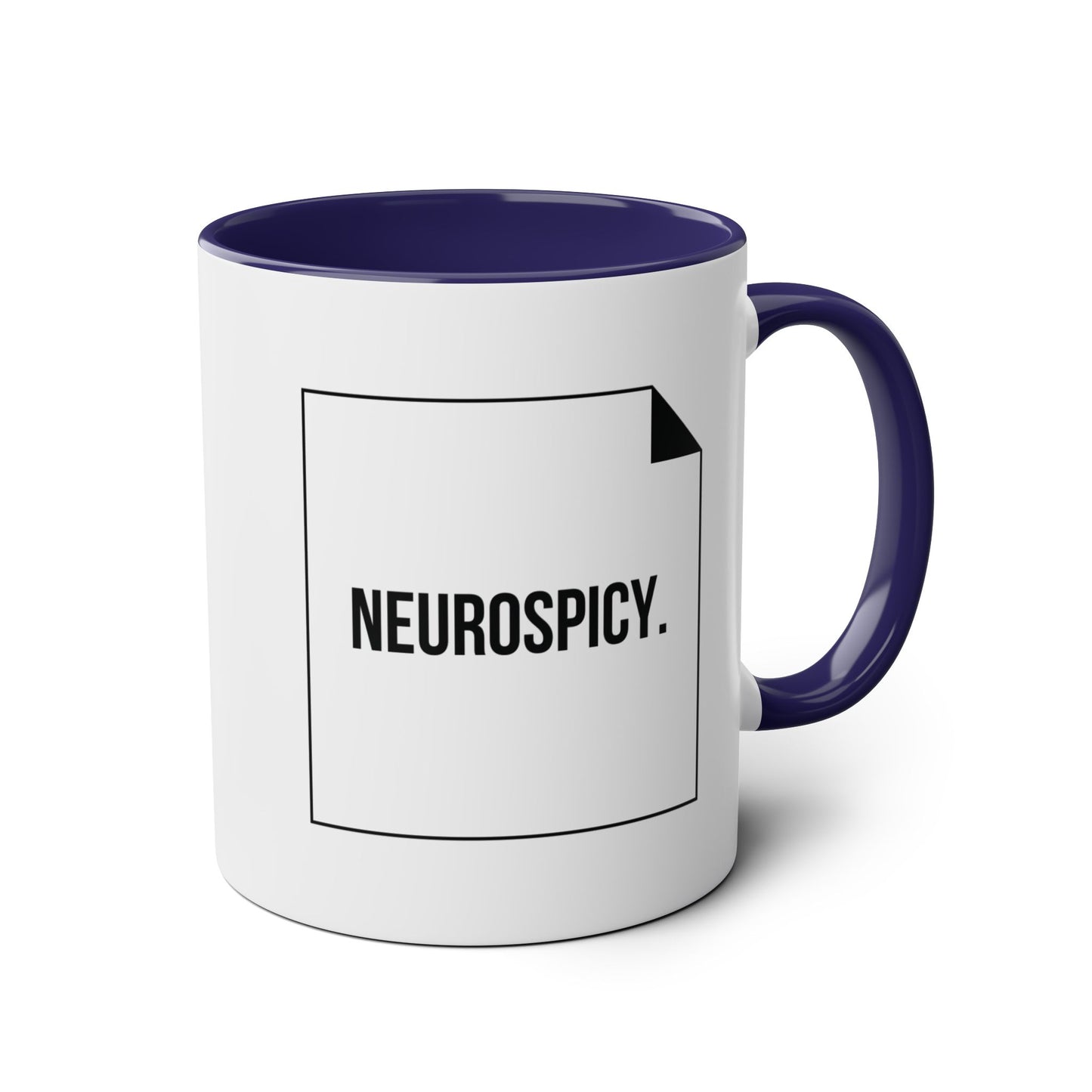 Two-Tone Coffee Mug - Neurospicy, 11oz