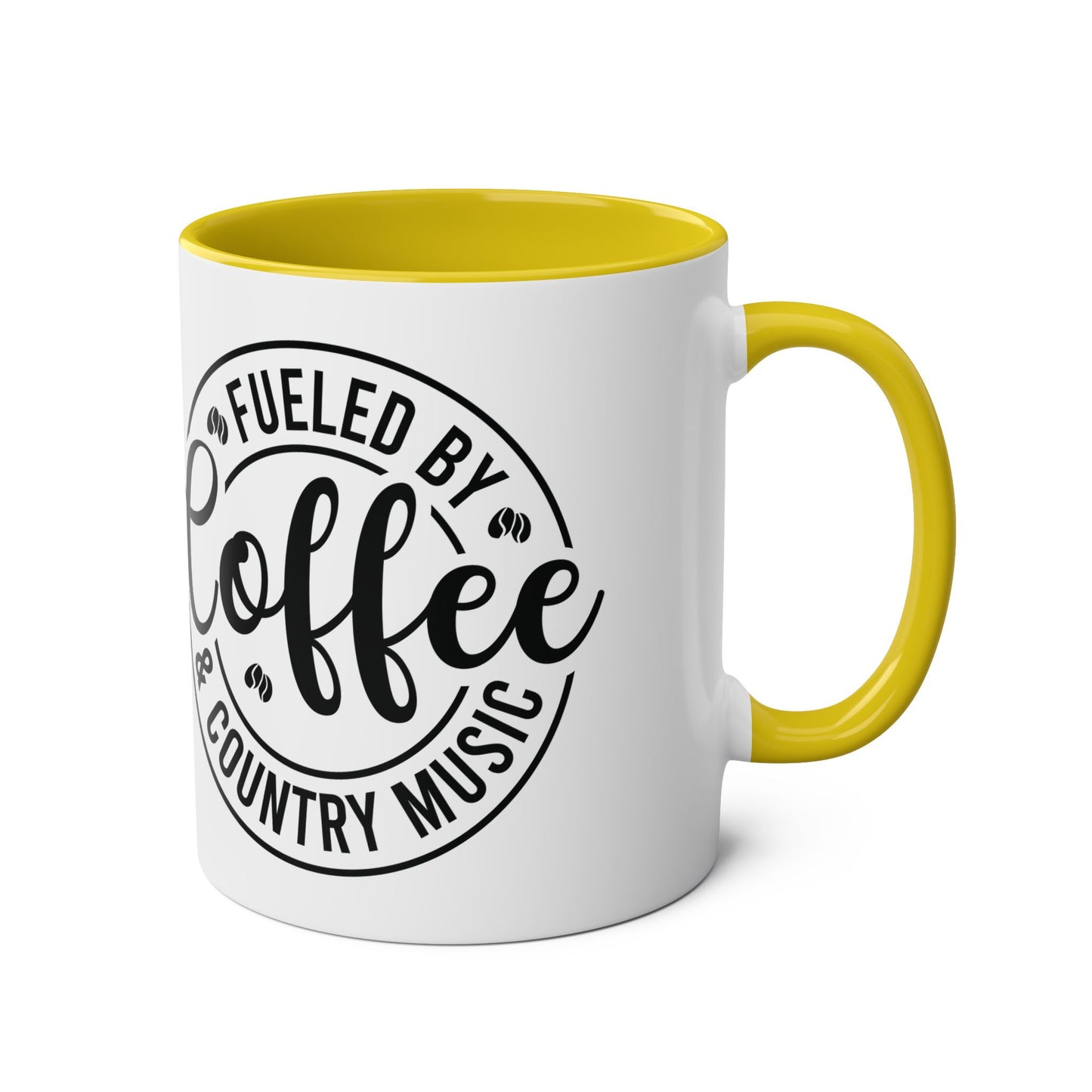 Two-Tone Coffee Mug - Fueled by Coffee and Country Music