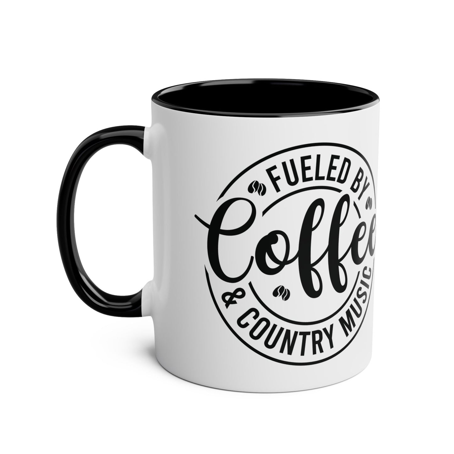 Two-Tone Coffee Mug - Fueled by Coffee and Country Music