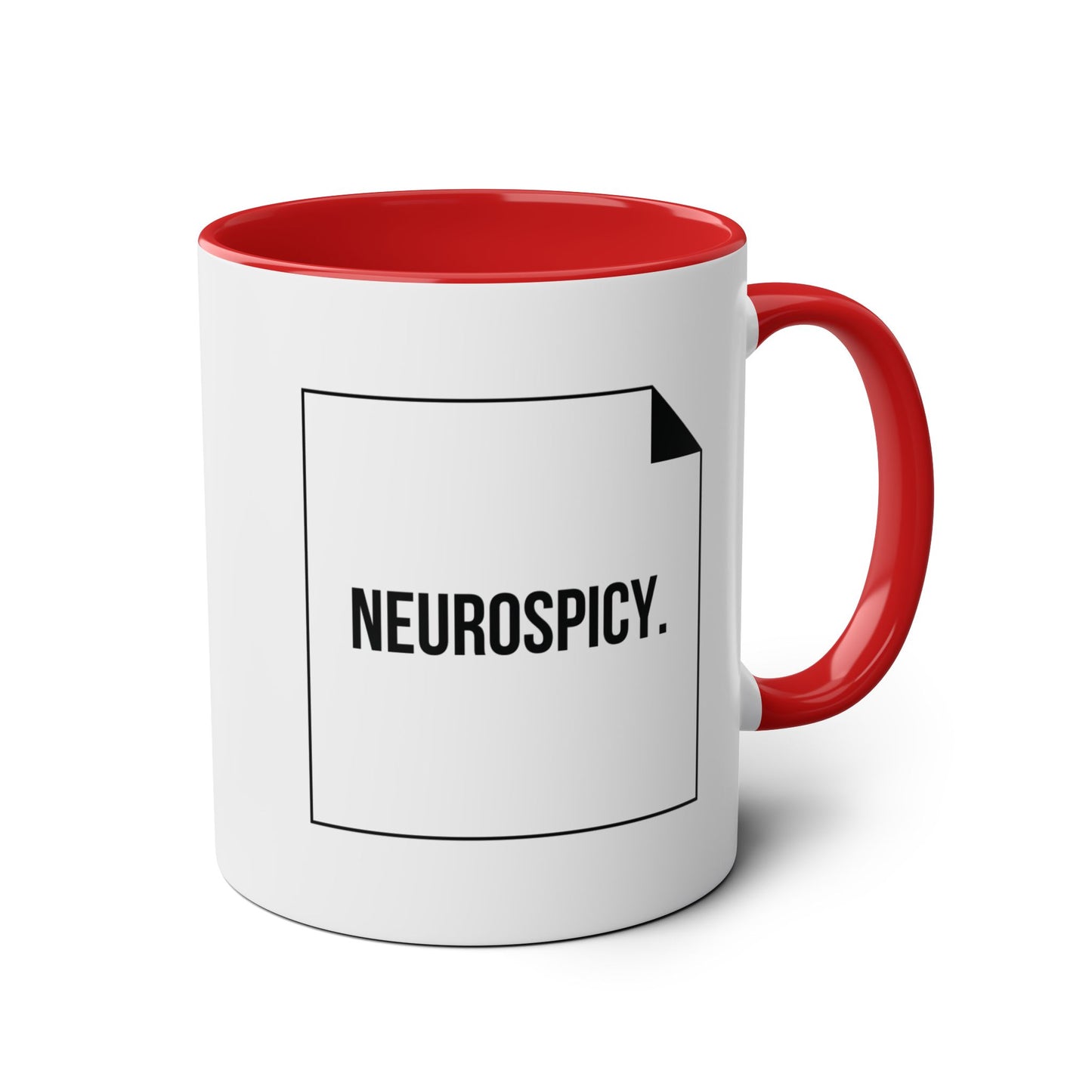 Two-Tone Coffee Mug - Neurospicy, 11oz