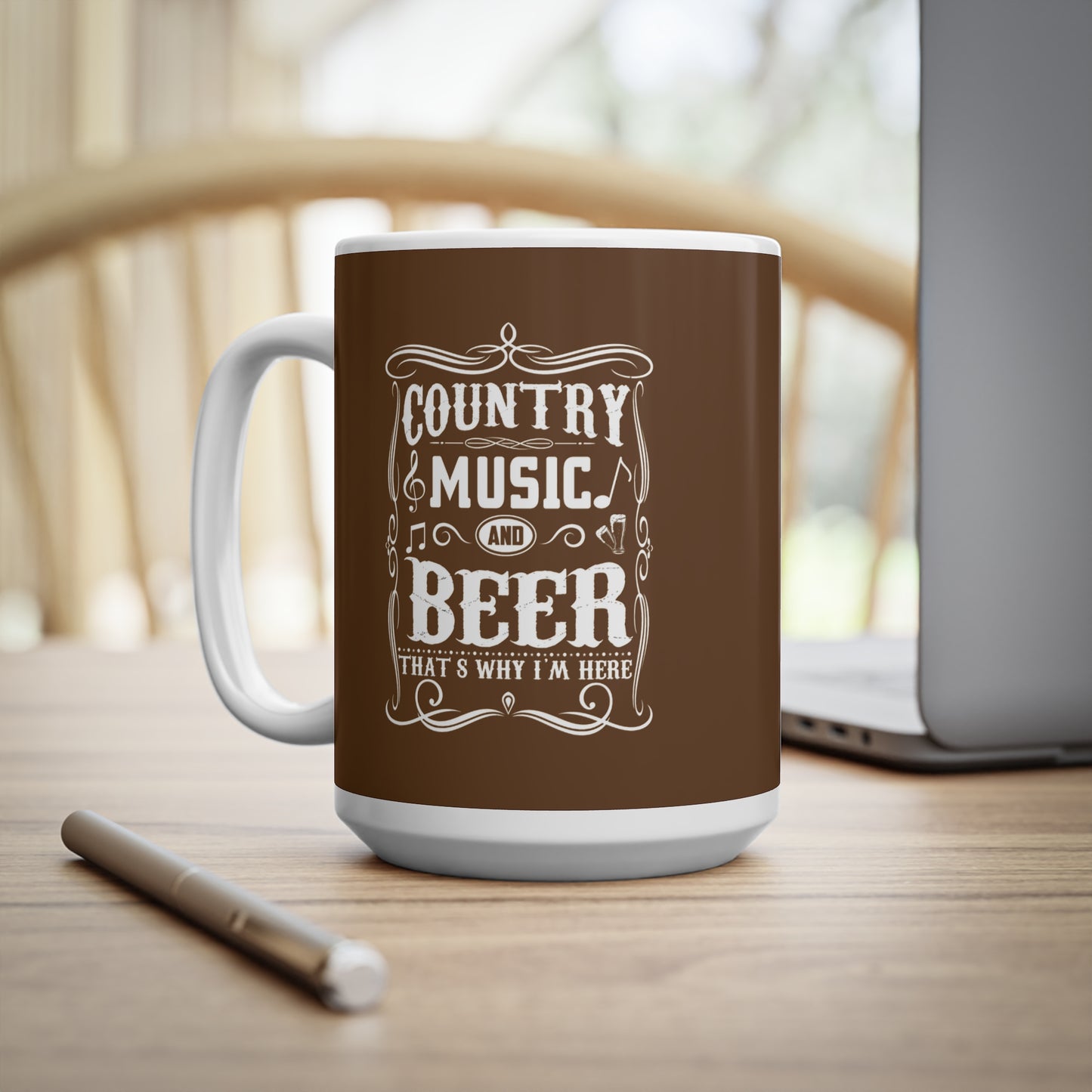Ceramic Coffee Mug - Country Music and Beer