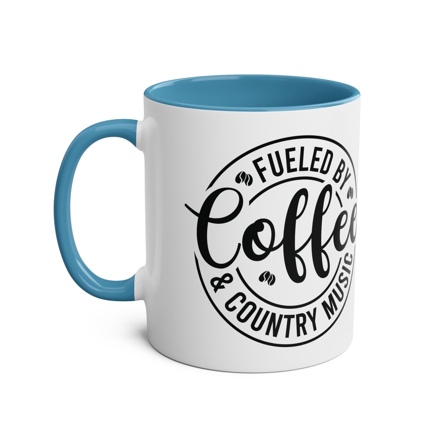 Two-Tone Coffee Mug - Fueled by Coffee and Country Music