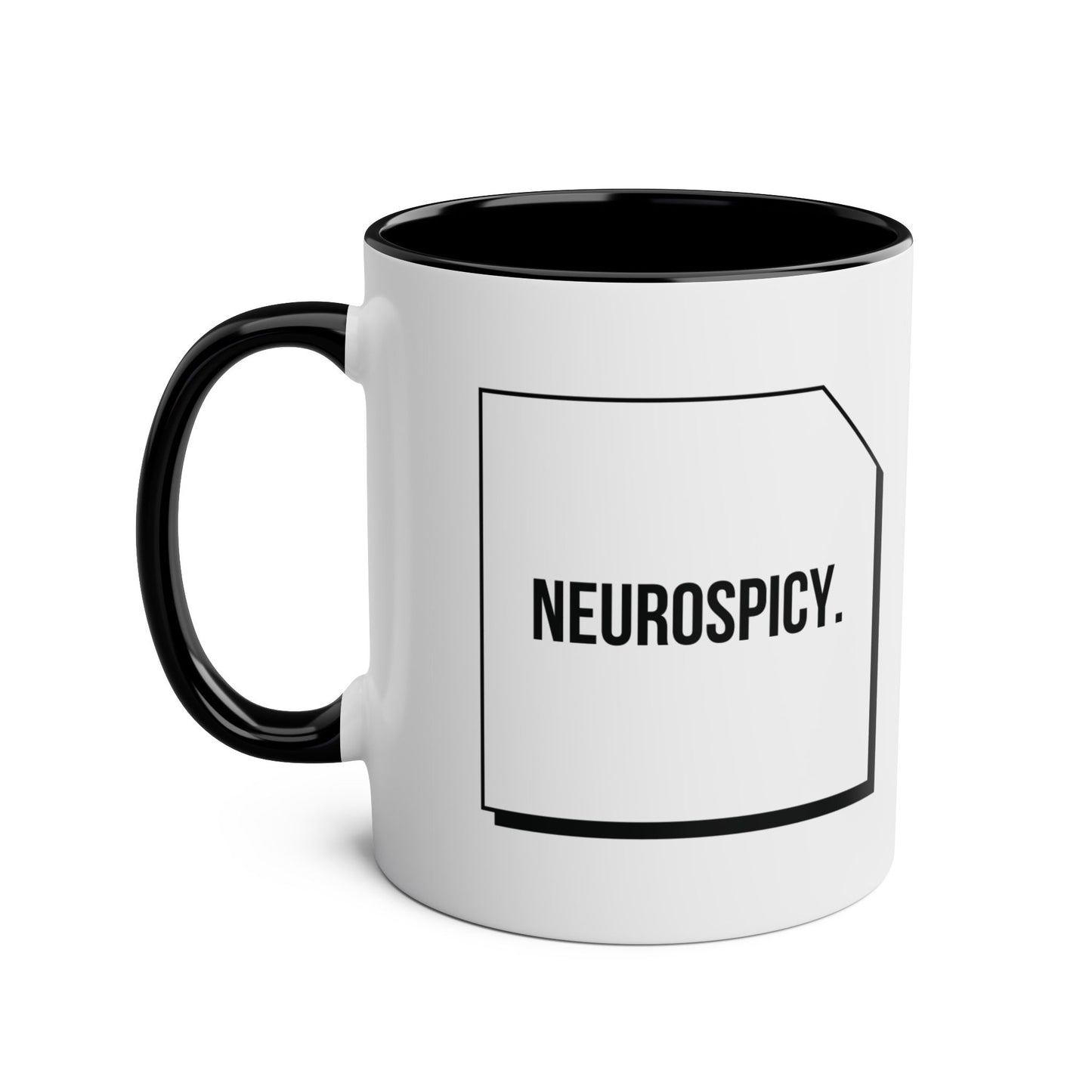 Two-Tone Coffee Mug - Neurospicy, 11oz