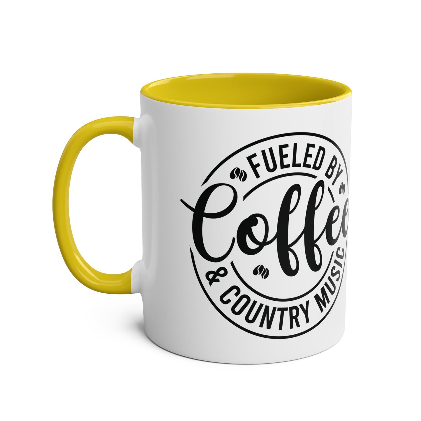 Two-Tone Coffee Mug - Fueled by Coffee and Country Music