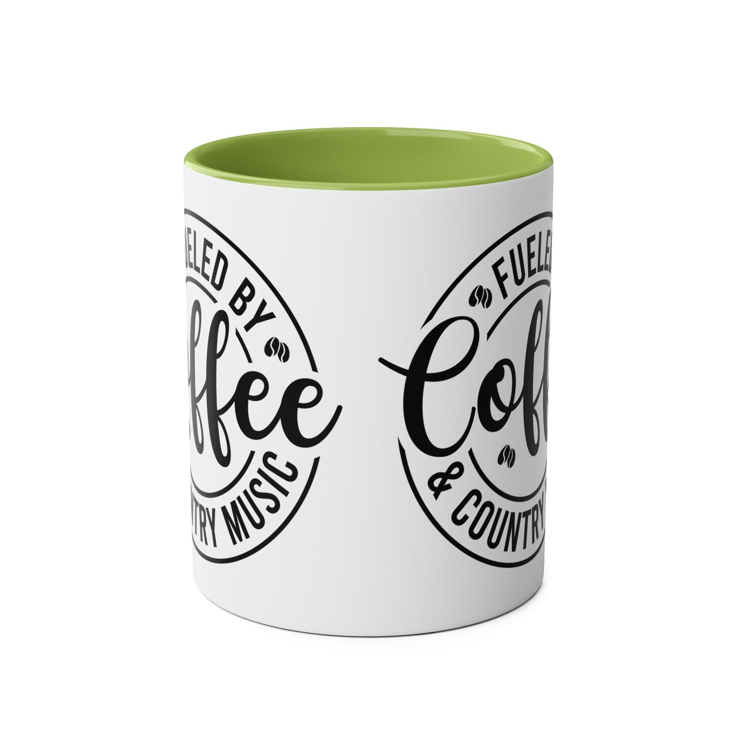 Two-Tone Coffee Mug - Fueled by Coffee and Country Music