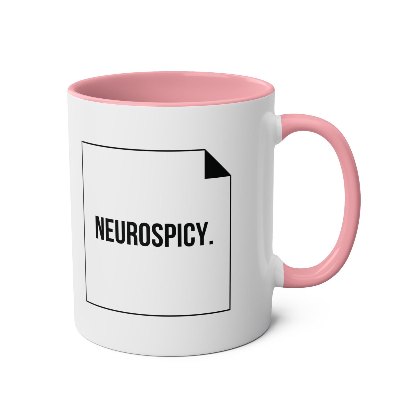 Two-Tone Coffee Mug - Neurospicy, 11oz