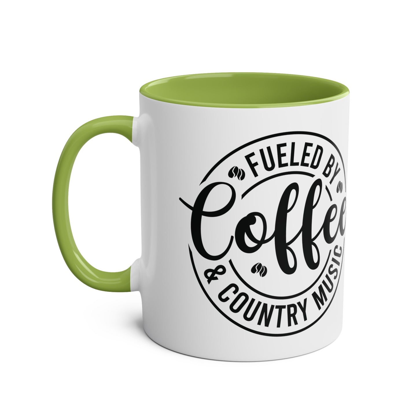 Two-Tone Coffee Mug - Fueled by Coffee and Country Music