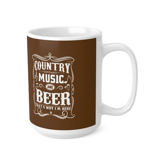 Ceramic Coffee Mug - Country Music and Beer