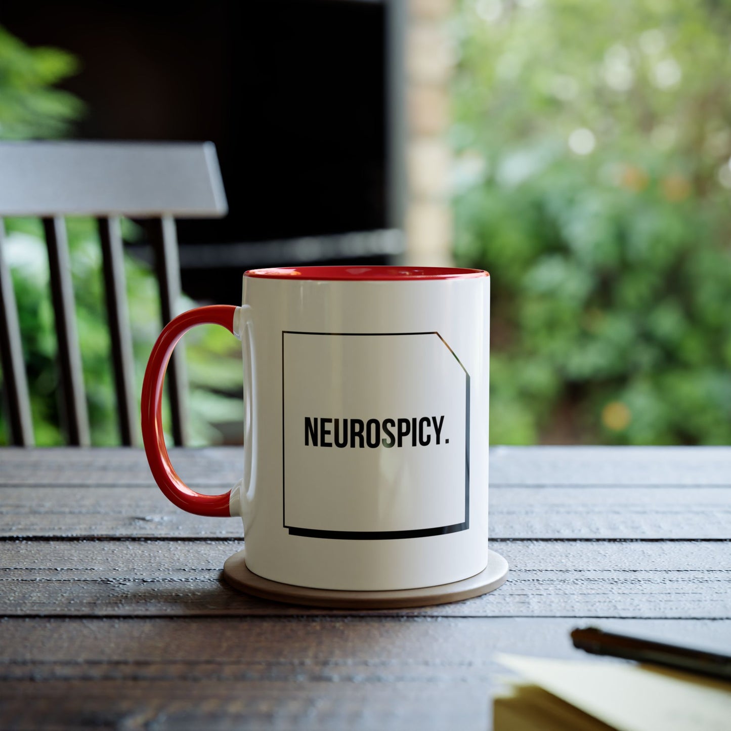 Two-Tone Coffee Mug - Neurospicy, 11oz