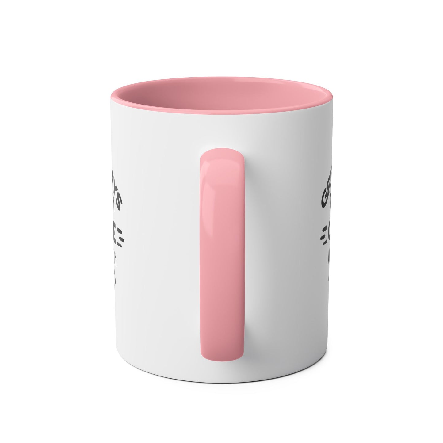 Two-Tone Coffee Mug, 11oz - Great days start with coffee and end with wine