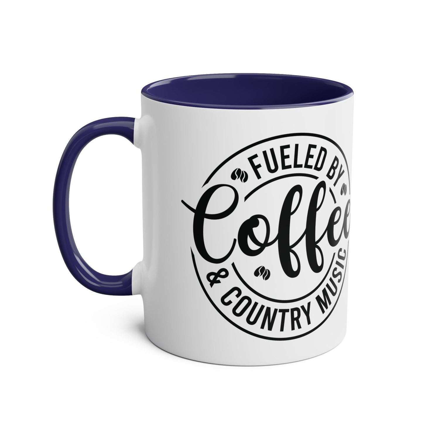 Two-Tone Coffee Mug - Fueled by Coffee and Country Music