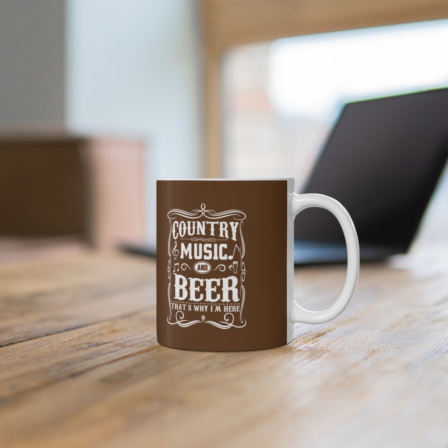Ceramic Coffee Mug - Country Music and Beer